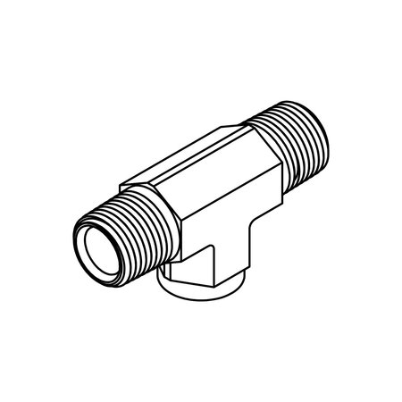 TOMPKINS Hydraulic Fitting-Steel16MP-16MP-16FP TEE 5601-16-16-16